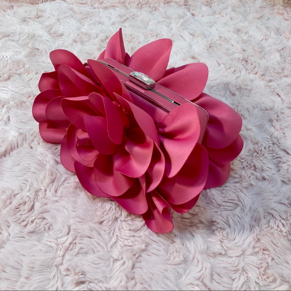 Sandra Roberts 'Rose' Satin Box Clutch